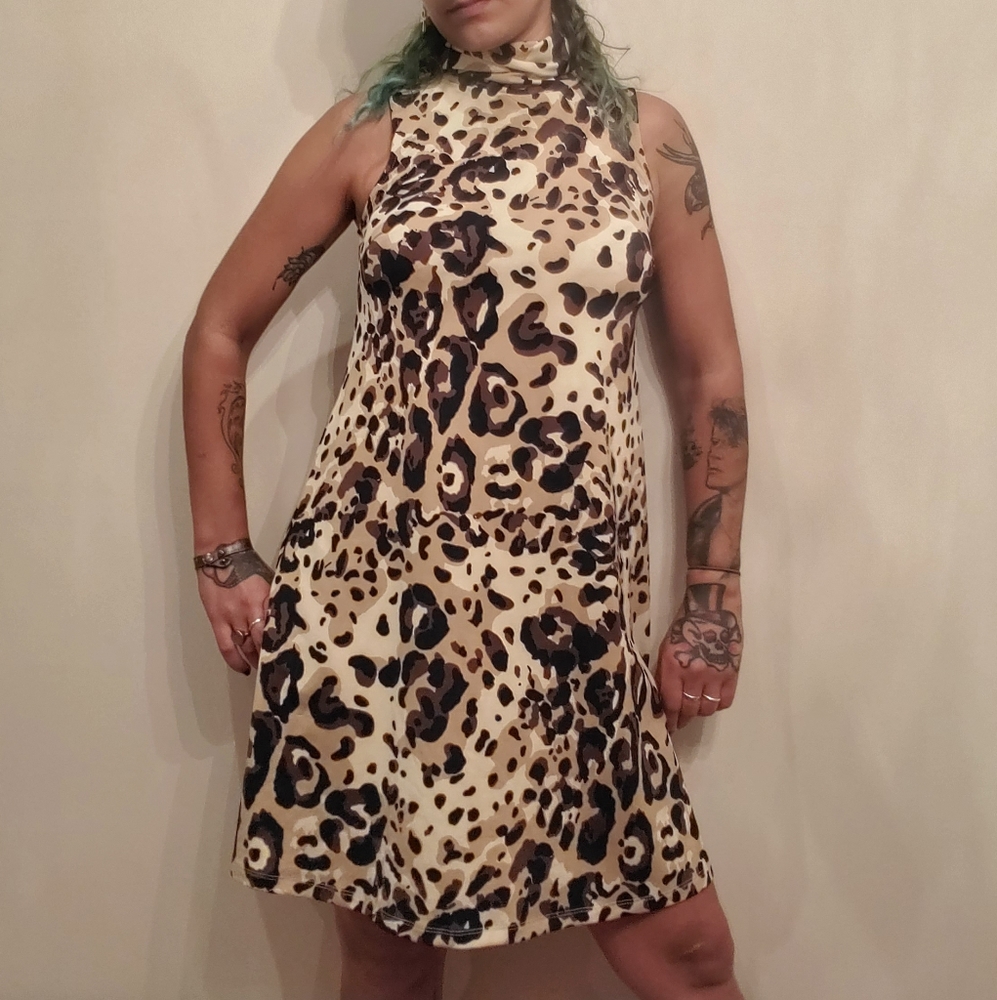 NWT Julie Brown Punk Leopard Dress *S